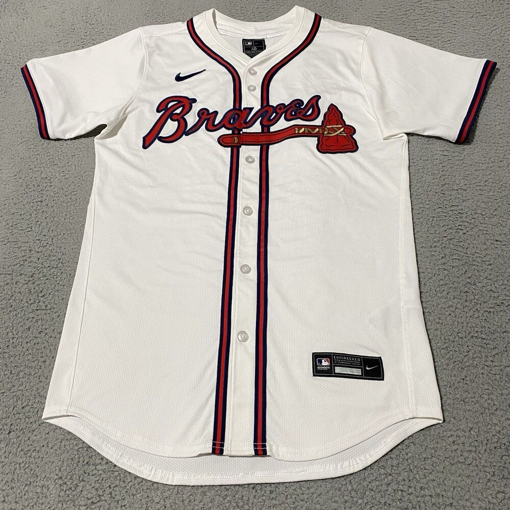 Atlanta Braves Nike Authentic On Field Jersey Size 40 Medium White Home Baseball